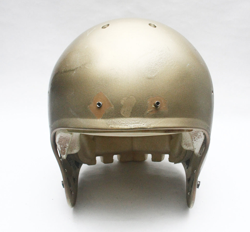 Vintage Game Used Schutt Air Football Helmet - Youth Medium - Gold Metallic