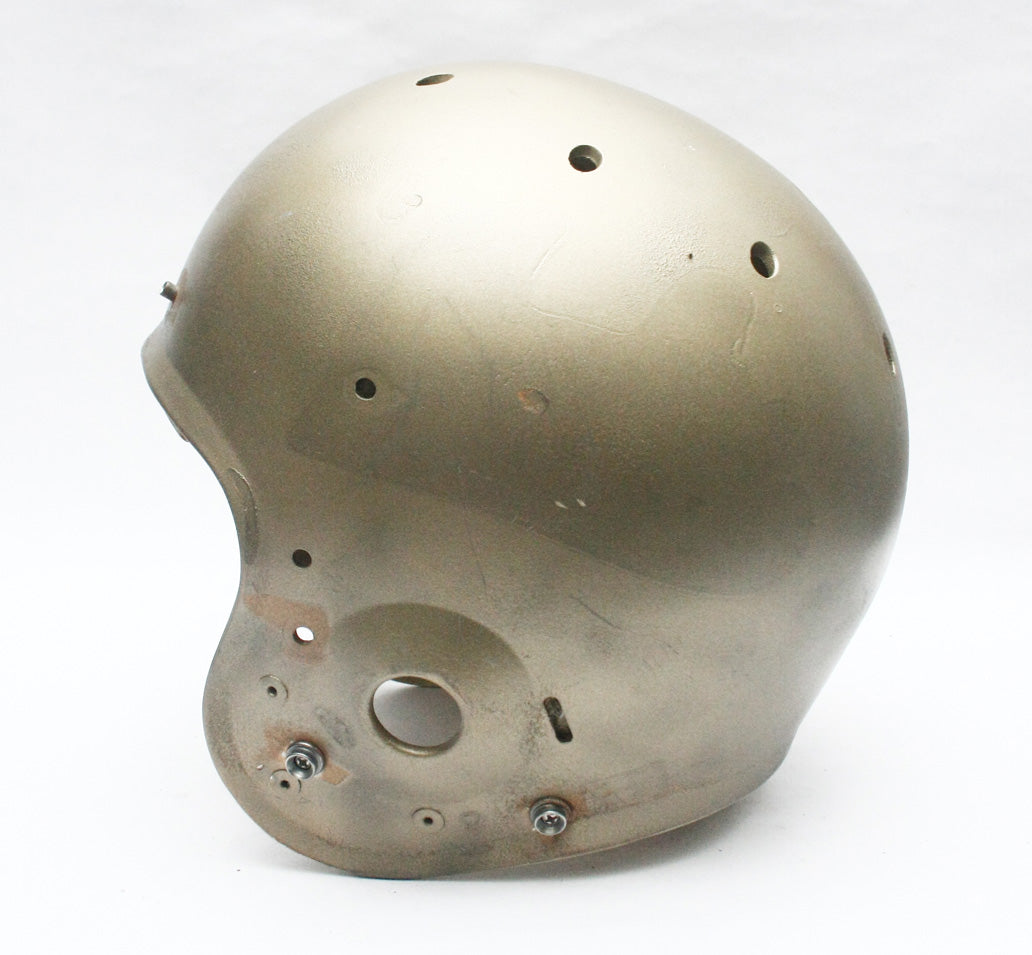Vintage Game Used Schutt Air Football Helmet - Youth Medium - Gold Metallic