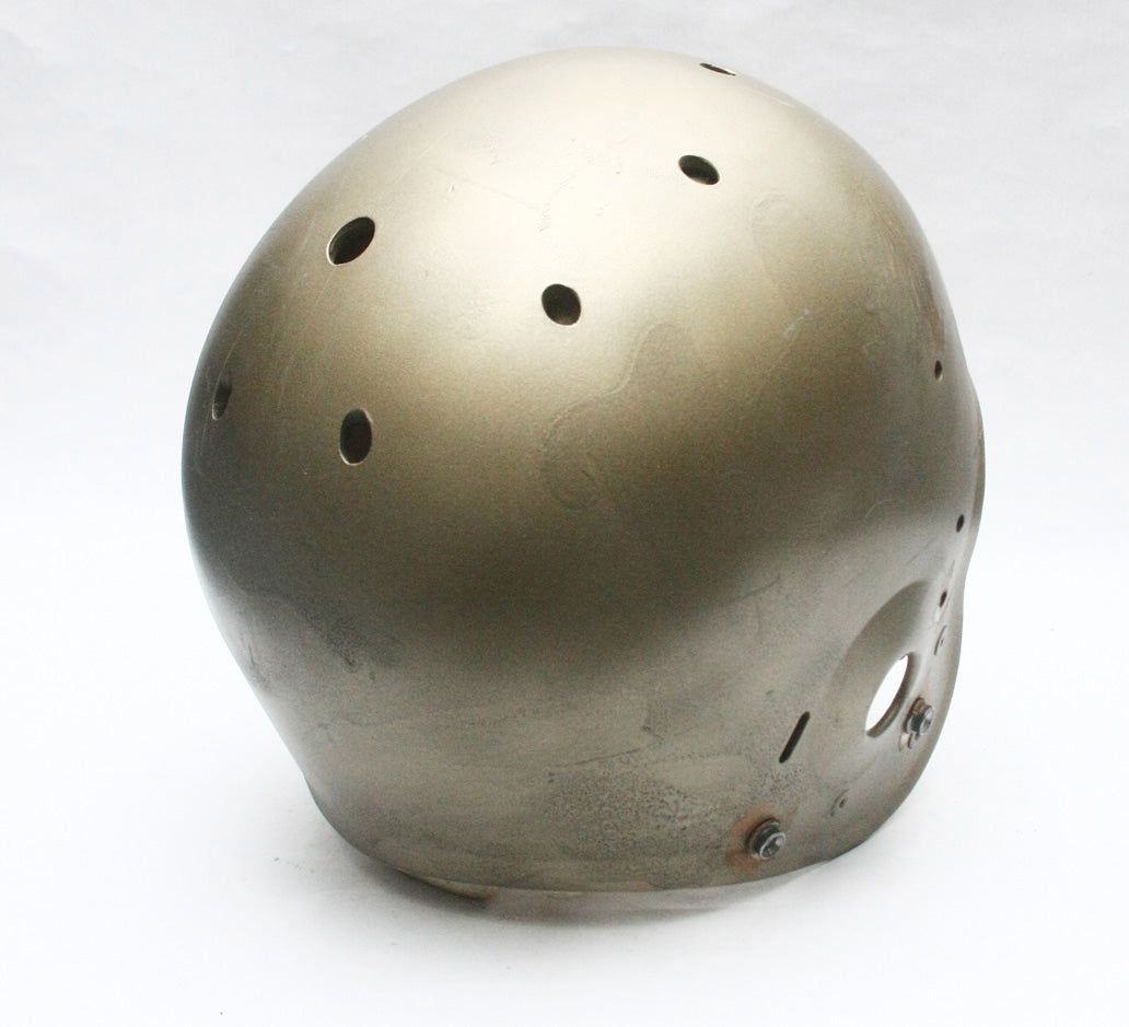Vintage Game Used Schutt Air Football Helmet - Youth Medium - Gold Metallic