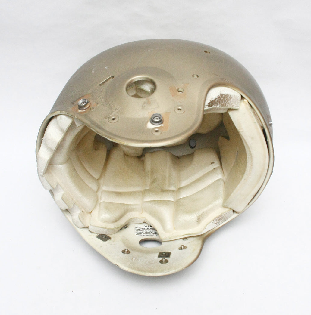 Vintage Game Used Schutt Air Football Helmet - Youth Medium - Gold Metallic