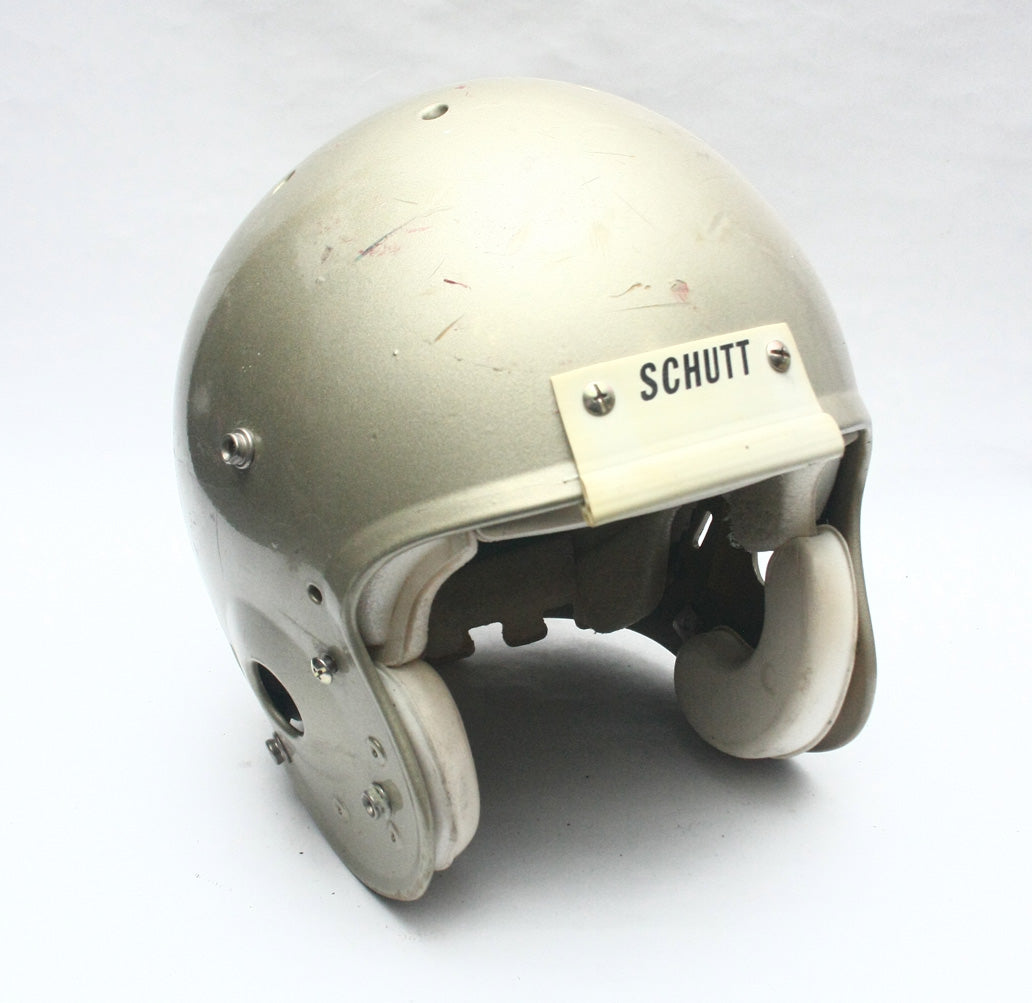 Vintage Game Used Schutt Air Football Helmet - Adult Large - Gold Metallic