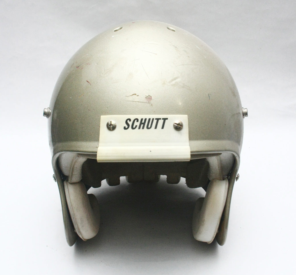 Vintage Game Used Schutt Air Football Helmet - Adult Large - Gold Metallic