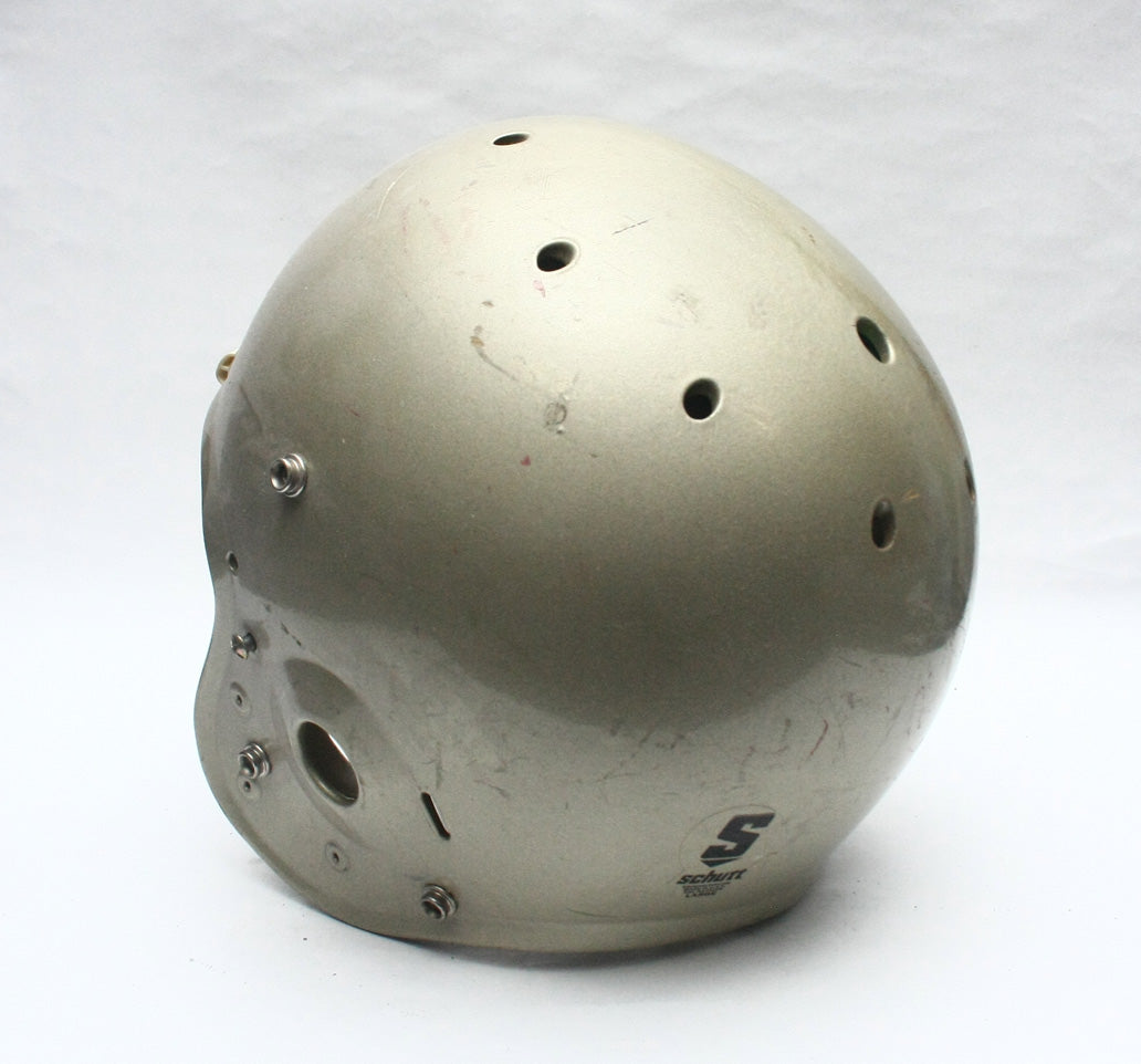 Vintage Game Used Schutt Air Football Helmet - Adult Large - Gold Metallic