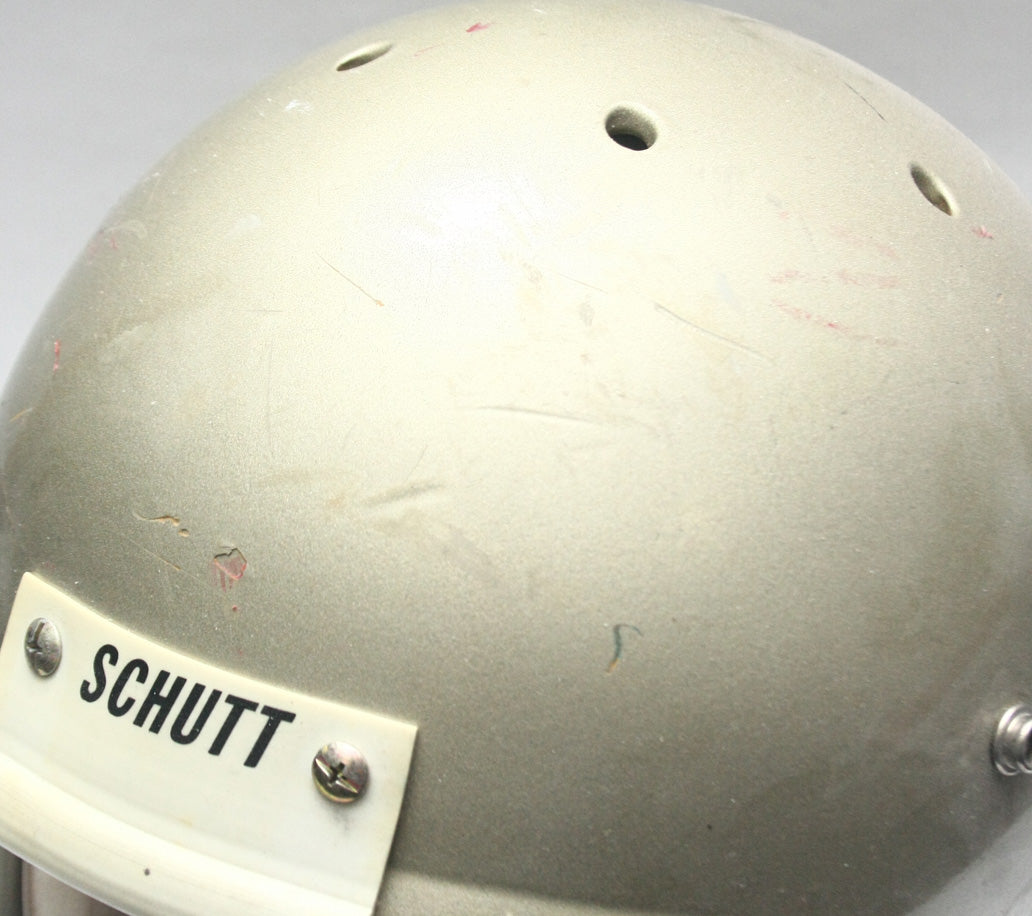 Vintage Game Used Schutt Air Football Helmet - Adult Large - Gold Metallic