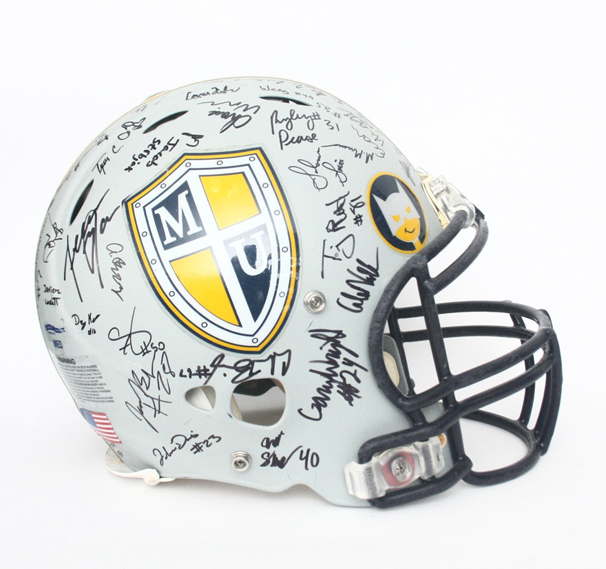 Vintage Game Used Marian University Knights Riddell Revolution Football Helmet