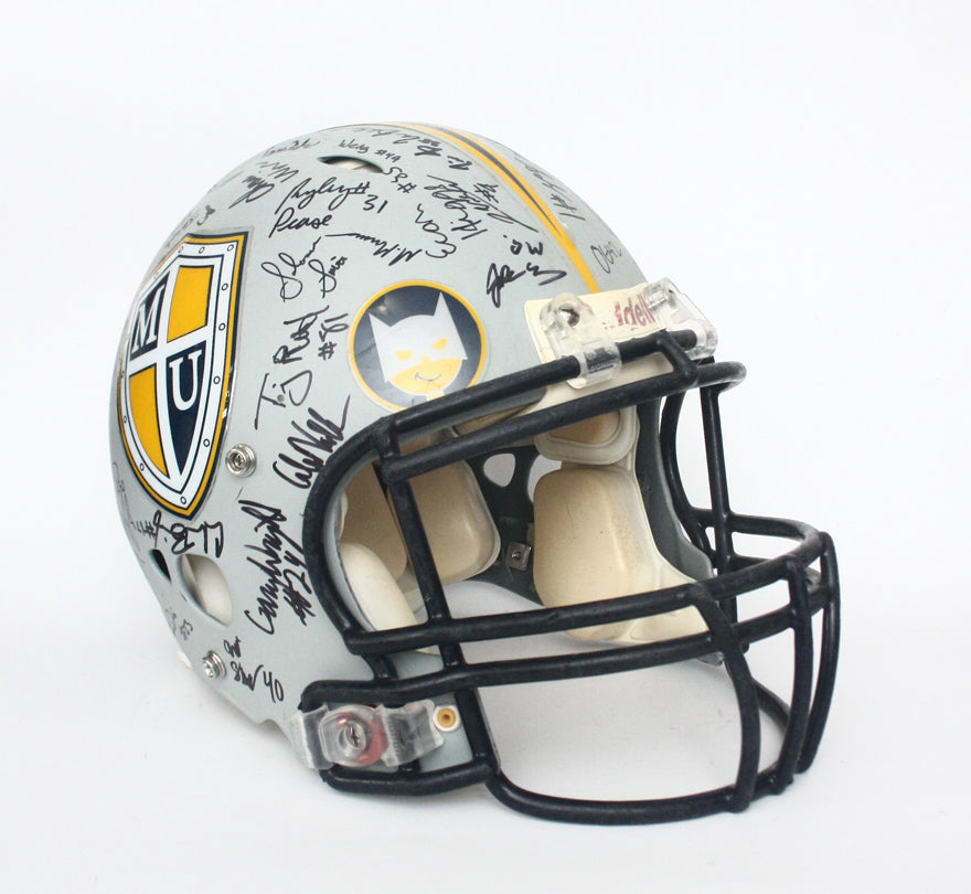 Vintage Game Used Marian University Knights Riddell Revolution Football Helmet