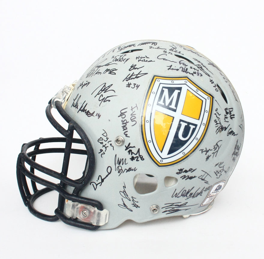 Vintage Game Used Marian University Knights Riddell Revolution Football Helmet