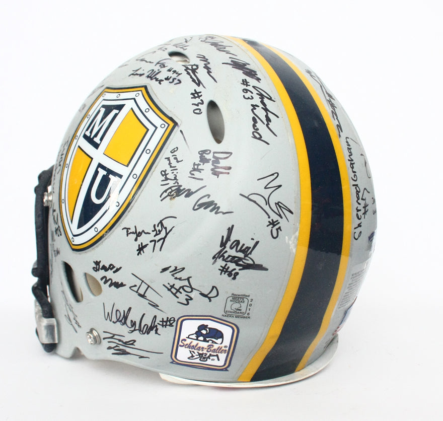 Vintage Game Used Marian University Knights Riddell Revolution Football Helmet