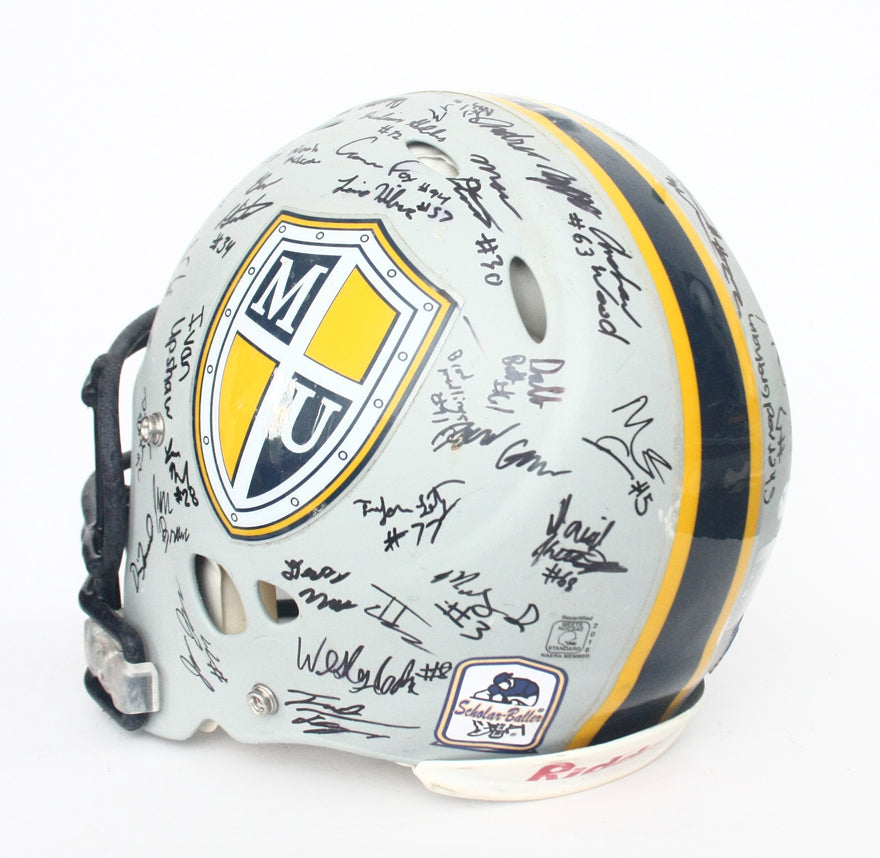 Vintage Game Used Marian University Knights Riddell Revolution Football Helmet