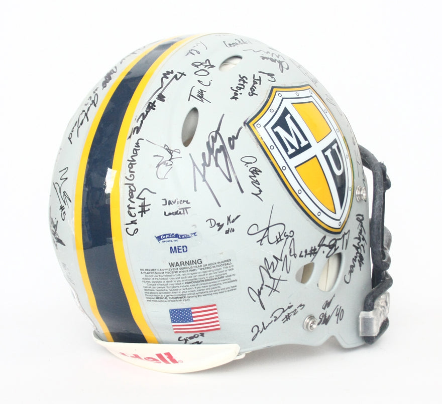 Vintage Game Used Marian University Knights Riddell Revolution Football Helmet