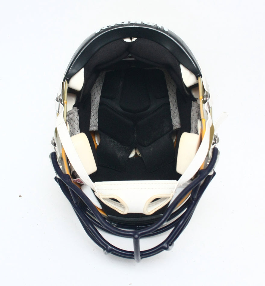 Game Used 2011 Riddell Speed Football Helmet - Gold Metallic - Adult Extra Large