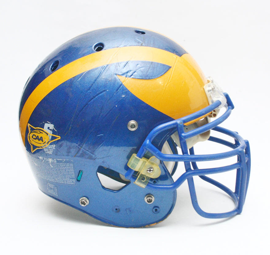 Vintage Game Used Delaware Fightin' Blue Hens Schutt XP Football Helmet - Large