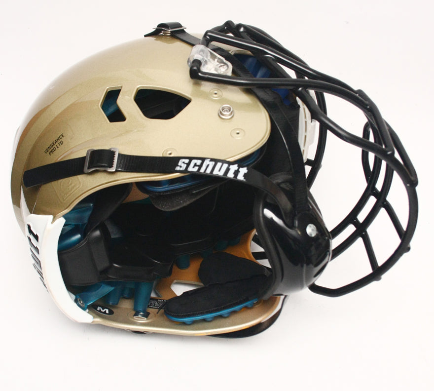 Game Used 2020 Schutt Vengeance PRO Football Helmet - Vegas Gold Metallic Large