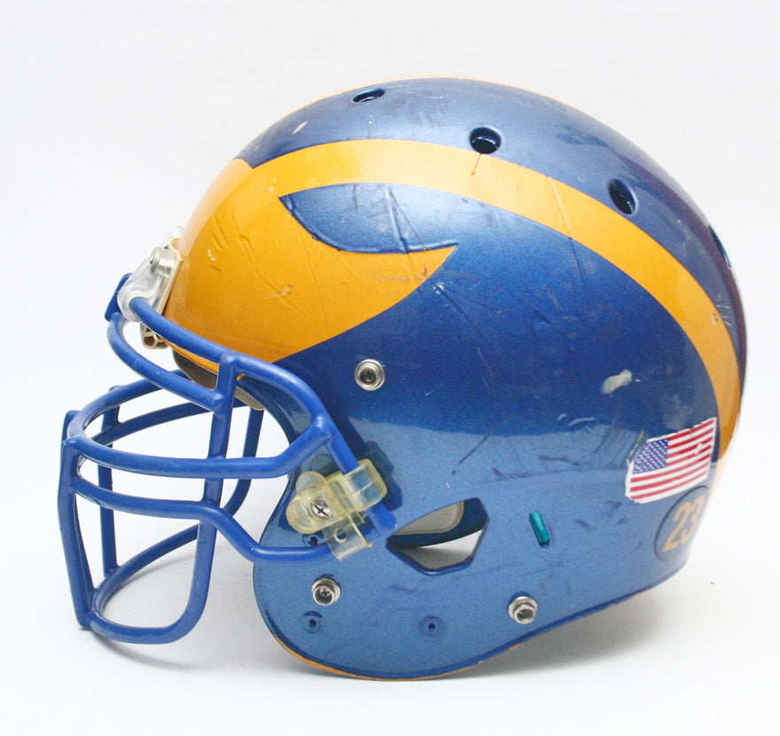 Vintage Game Used Delaware Fightin' Blue Hens Schutt XP Football Helmet - Large