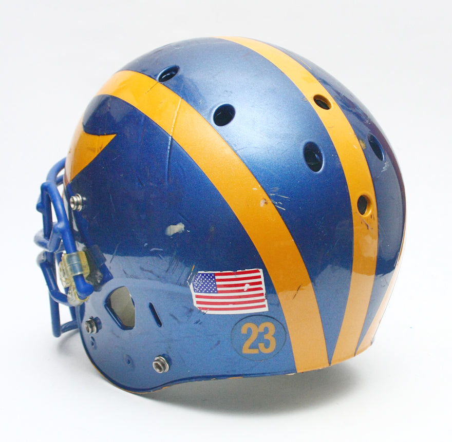 Vintage Game Used Delaware Fightin' Blue Hens Schutt XP Football Helmet - Large