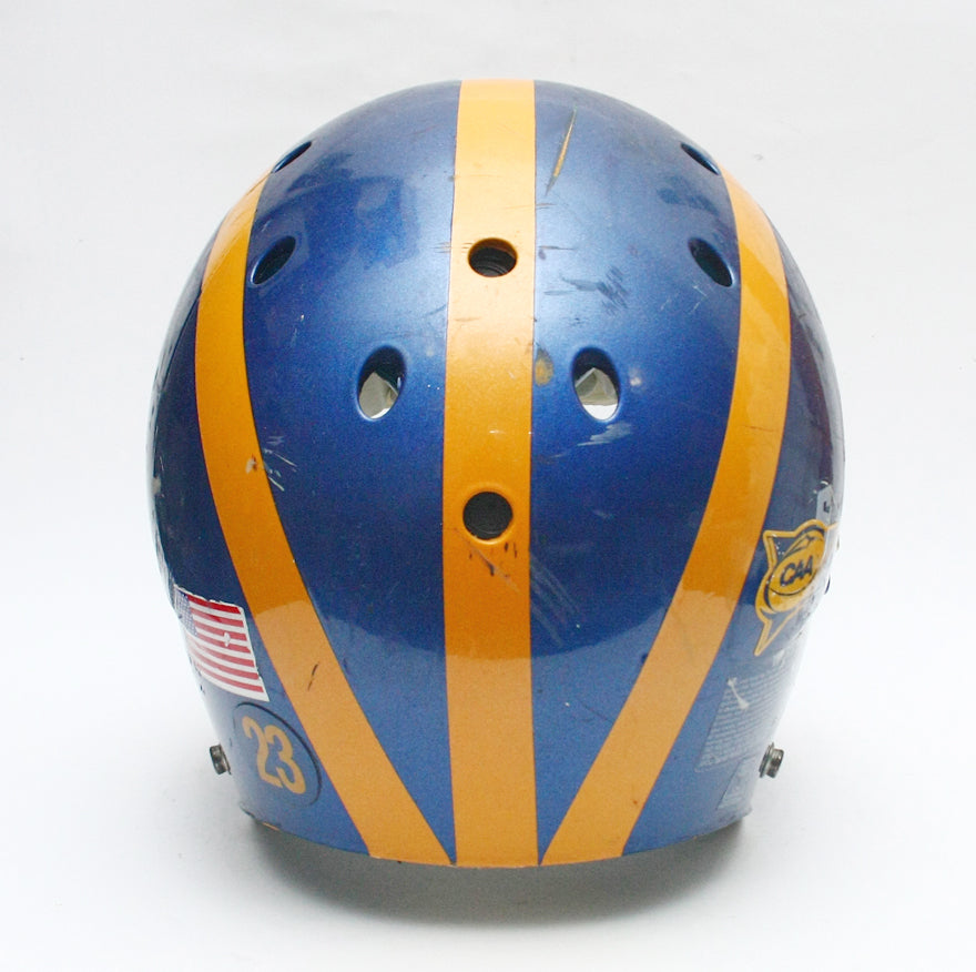 Vintage Game Used Delaware Fightin' Blue Hens Schutt XP Football Helmet - Large