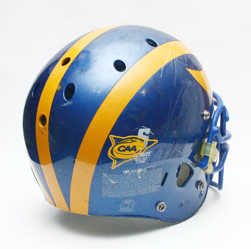 Vintage Game Used Delaware Fightin' Blue Hens Schutt XP Football Helmet - Large