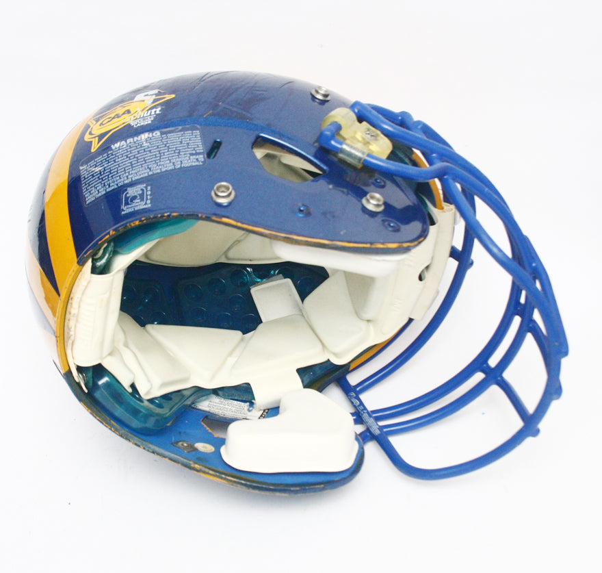 Vintage Game Used Delaware Fightin' Blue Hens Schutt XP Football Helmet - Large