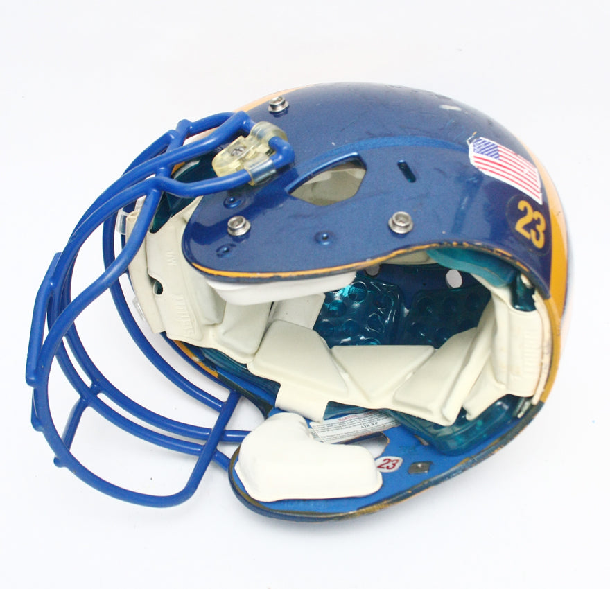 Vintage Game Used Delaware Fightin' Blue Hens Schutt XP Football Helmet - Large
